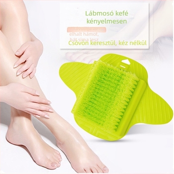 Zuhanyzós lábmosó kefe, exfoláló, puha sörtékkel, lábmasszázs, akasztóval és szívócsészével, TPR anyag