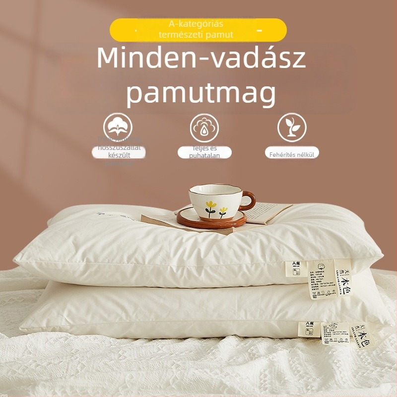 Téglalap alakú párna Xinjiang pamut töltettel, eltávolítható és mosható, egy személy számára.