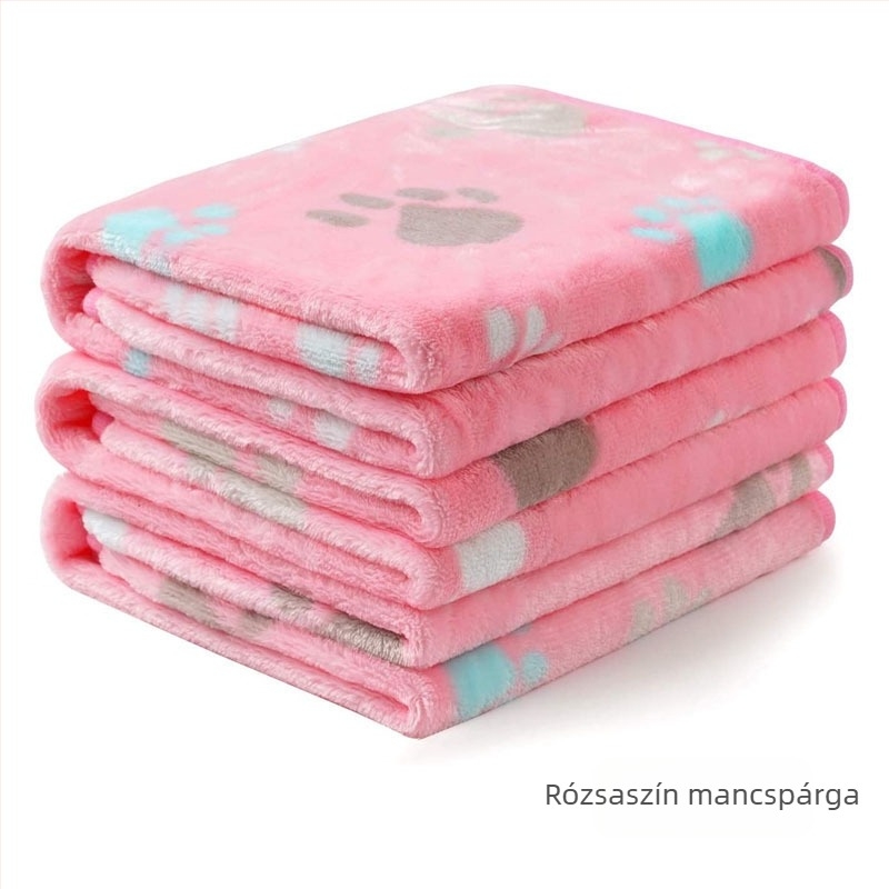 Állatbarát takaró és tappancsos matrac – flaneles velúr, ideális kutyáknak és macskáknak