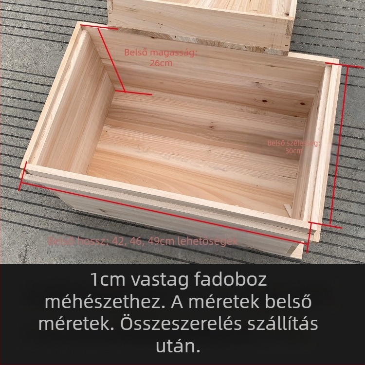Méhekészítéshez fészek- és alapkeretek kínai fenyőből, félig kész, kompatibilis kínai és olasz méhekkel