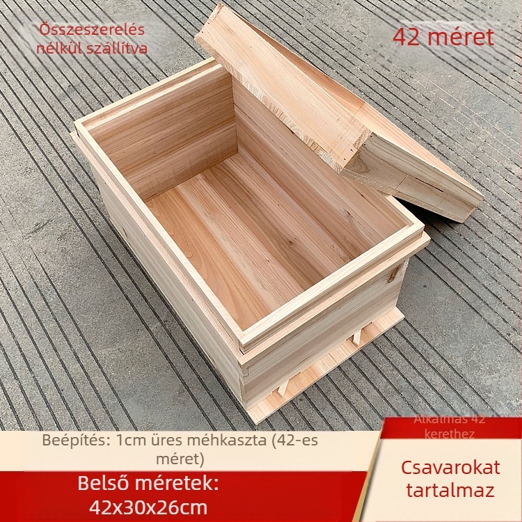 Méhekészítéshez fészek- és alapkeretek kínai fenyőből, félig kész, kompatibilis kínai és olasz méhekkel