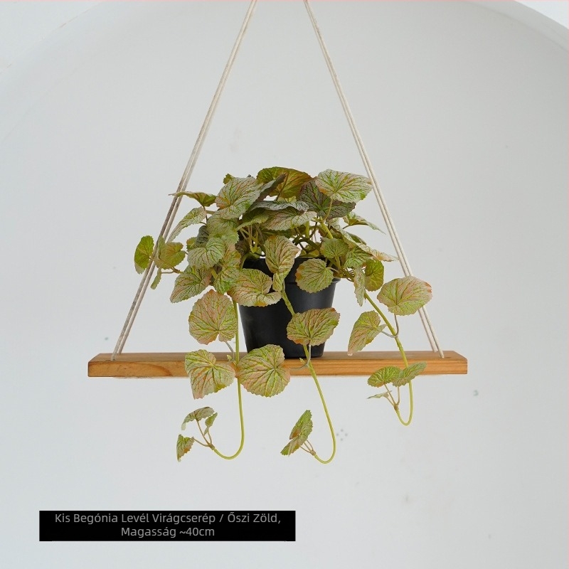 Delison cserepes növény szatén virágokkal – mesterséges zöld növény észak-stílusú otthoni dekorációhoz