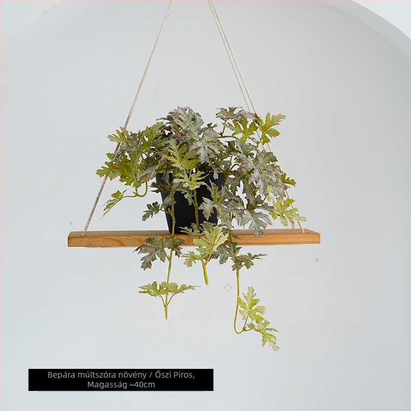 Delison cserepes növény szatén virágokkal – mesterséges zöld növény észak-stílusú otthoni dekorációhoz