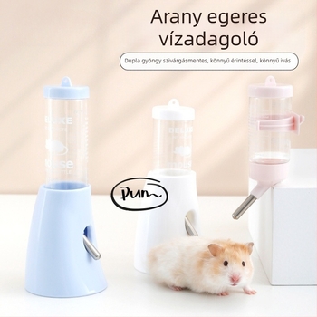 Műanyag hörcsög víztartó palack golyós ivófejjel és függő tartóval, 100 g