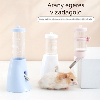 Műanyag hörcsög víztartó palack golyós ivófejjel és függő tartóval, 100 g