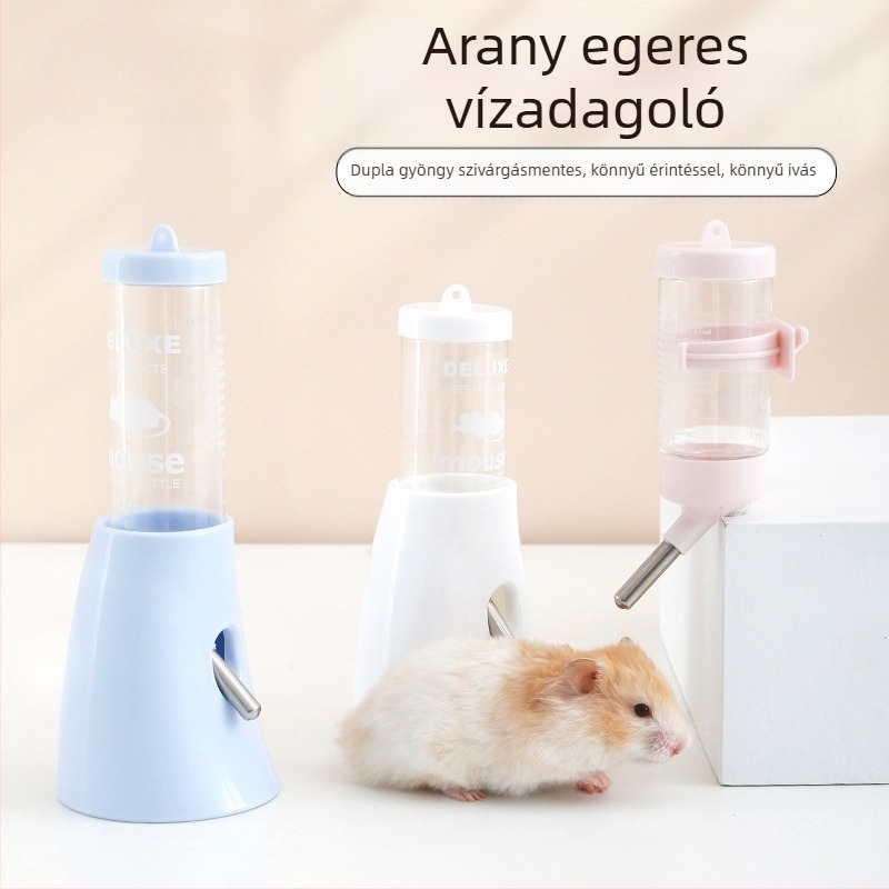 Műanyag hörcsög víztartó palack golyós ivófejjel és függő tartóval, 100 g