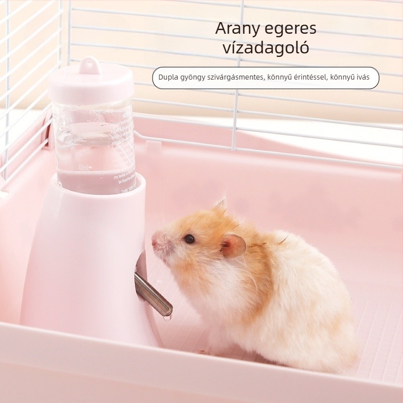 Műanyag hörcsög víztartó palack golyós ivófejjel és függő tartóval, 100 g