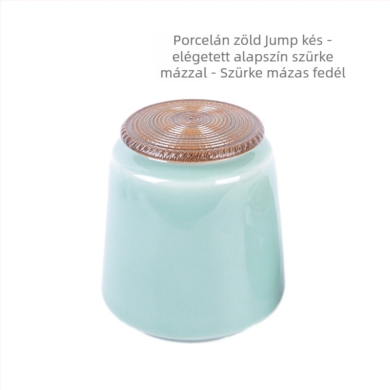 Celadon kerámia teáskanniszta, zárható tároláshoz, márka Yiyun, ajándékdobozos csomagolás