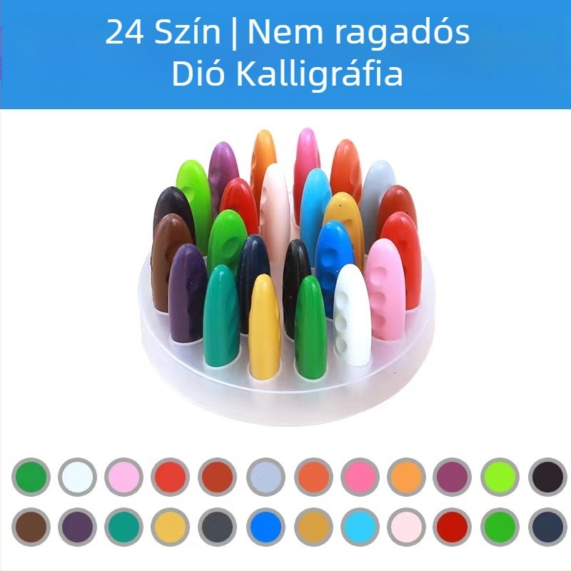 Földimogyoró kréta gyerekeknek, műanyag tokkal, mosható, 250 g, logó nyomtatva