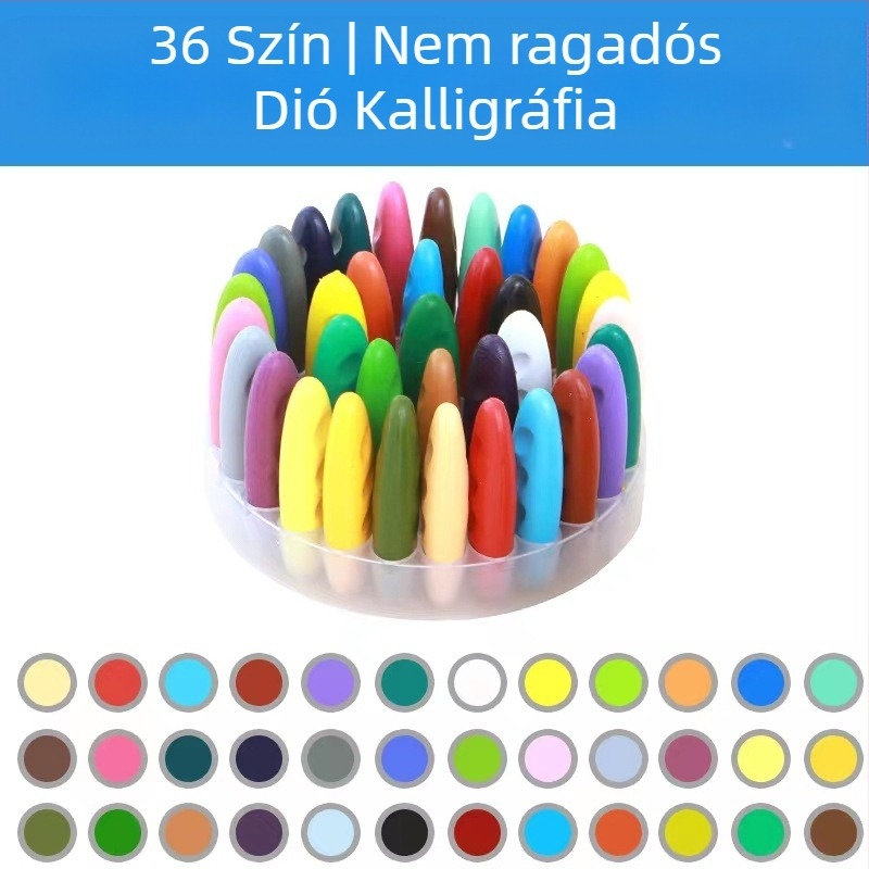 Földimogyoró kréta gyerekeknek, műanyag tokkal, mosható, 250 g, logó nyomtatva