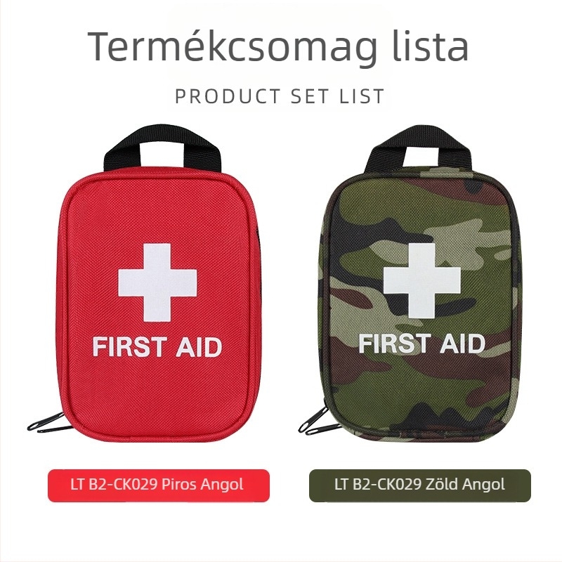 Gret LT B2-CK029 Elsősegély Készlet | Könnyen hordozható orvosi táska kültéri túrákhoz és utazásokhoz | Kis tároló táska sorozat