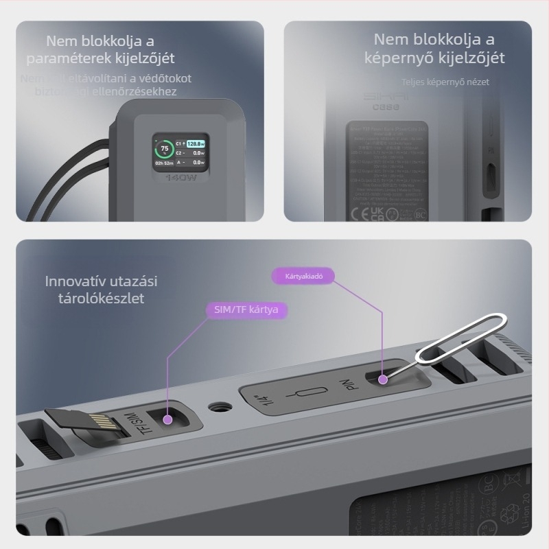 SIKAI Power Bank védőtok Anker 737-hez — szilikontok, kompatibilis a 737-tel, az akkumulátor nem tartalmazza