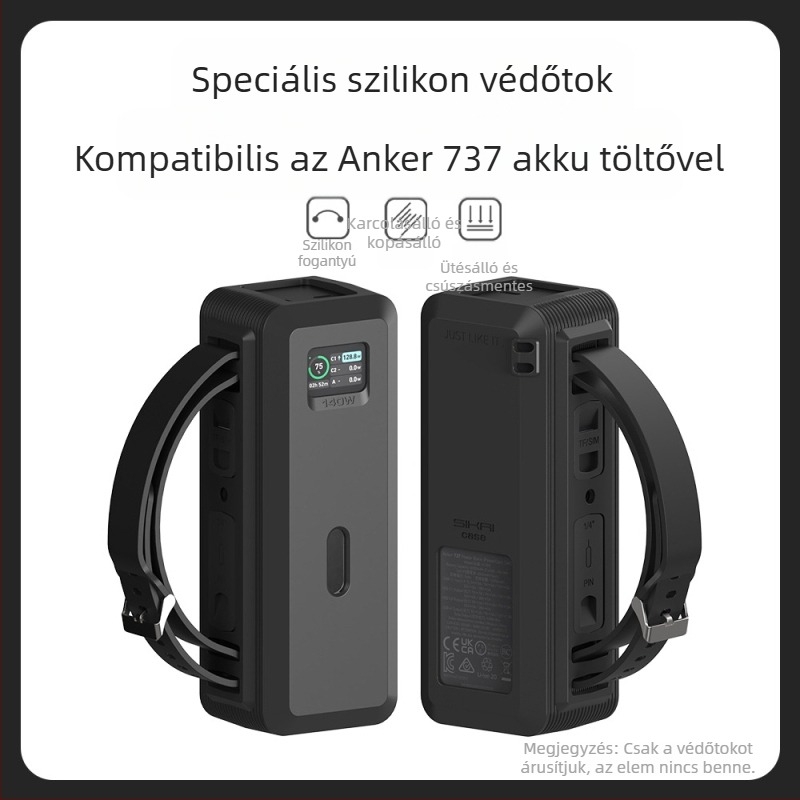 SIKAI Power Bank védőtok Anker 737-hez — szilikontok, kompatibilis a 737-tel, az akkumulátor nem tartalmazza