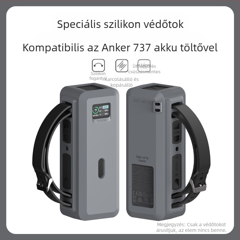 SIKAI Power Bank védőtok Anker 737-hez — szilikontok, kompatibilis a 737-tel, az akkumulátor nem tartalmazza