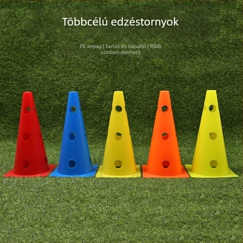 Futball-edzés konus logó vödörrel és négyszögletes alapú, PE anyagú, Neli márkájú, Zhejiang eredetű, edzés segédeszköz