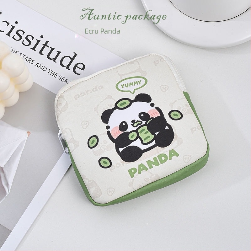 WS85 hengercső alakú PU tároló táska higiéniai betétekhez, ultra könnyű, aranyos rajzfilm stílus, utazáshoz, sminkhez és íróasztal használatra