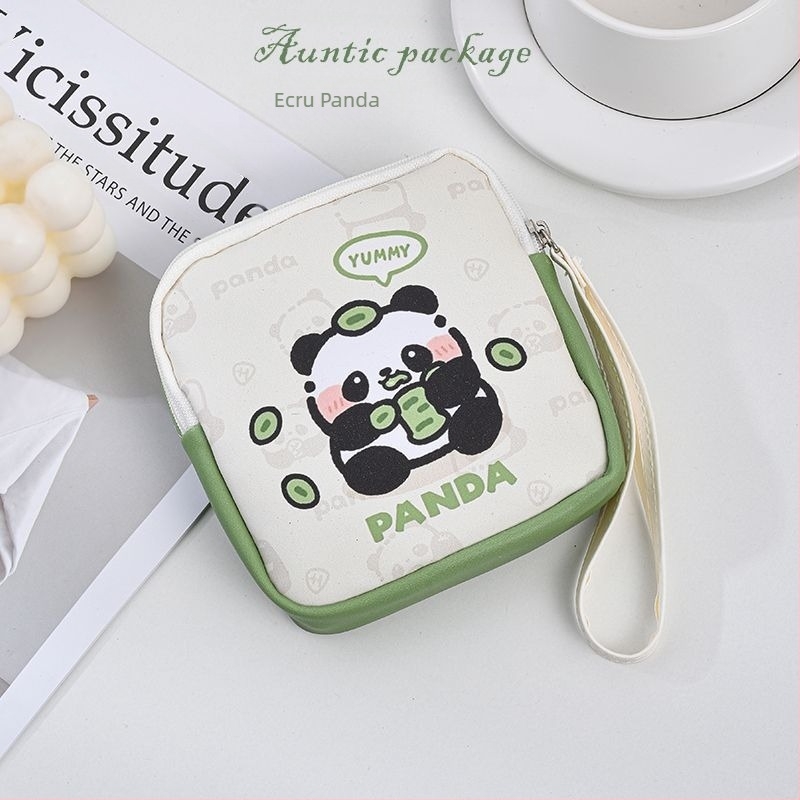 WS85 hengercső alakú PU tároló táska higiéniai betétekhez, ultra könnyű, aranyos rajzfilm stílus, utazáshoz, sminkhez és íróasztal használatra