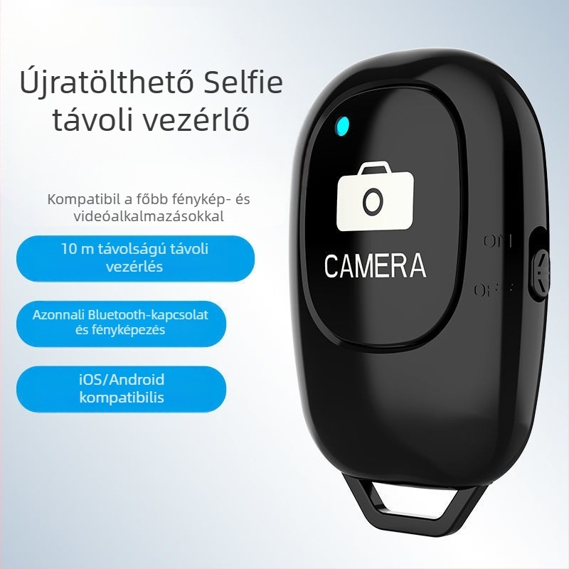 Szelfi távirányító – Újratölthető, Hordozható, Mini (Bluetooth 4.0 • ABS • Modell: Töltő)