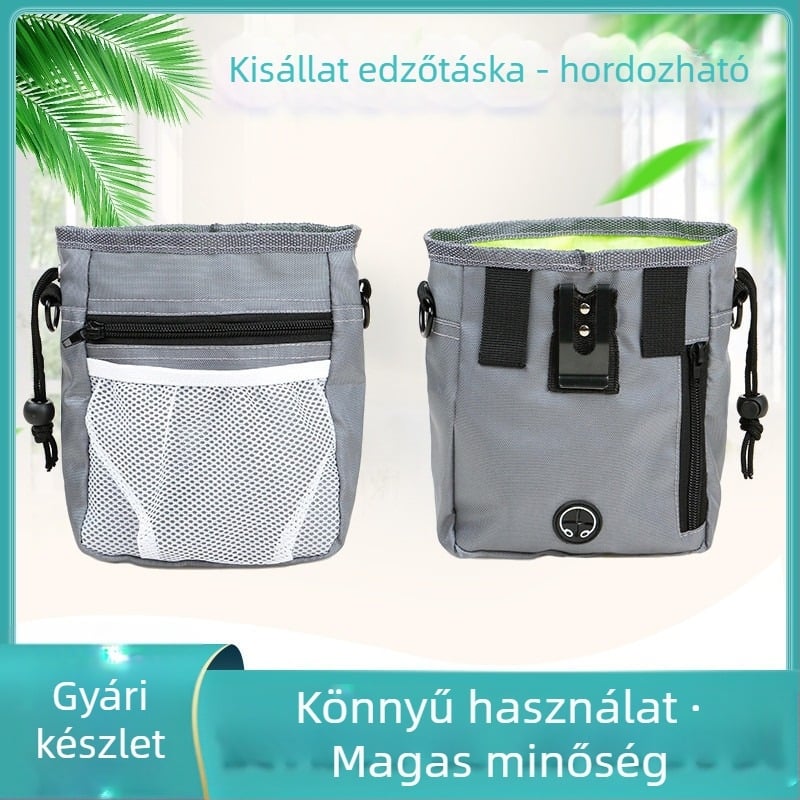 Háziállat edző- és nassolótáska, Oxford anyag, Zhejiang eredet, Xin Yao márka, egységes mintázat, közepesen puha keménység