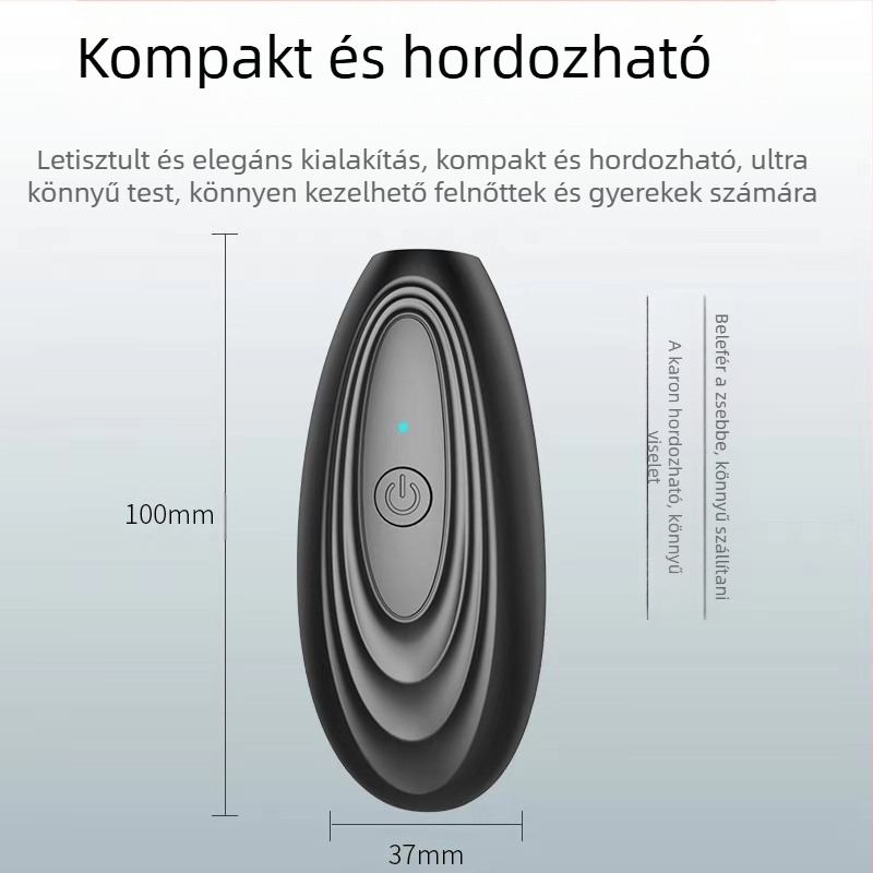 Ultrahangos kutyaedző, kézben tartható kültéri eszköz, ugatás megállító; ABS lángálló anyag, 3W, 1200mAh akkumulátor, testreszabható logó