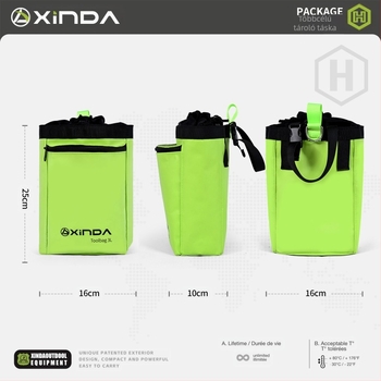 Xinda H Series kültéri szerszámtáska magasban végzett munkákhoz, fa mászáshoz, barlangászathoz és hegymászáshoz, hordozható övtáska