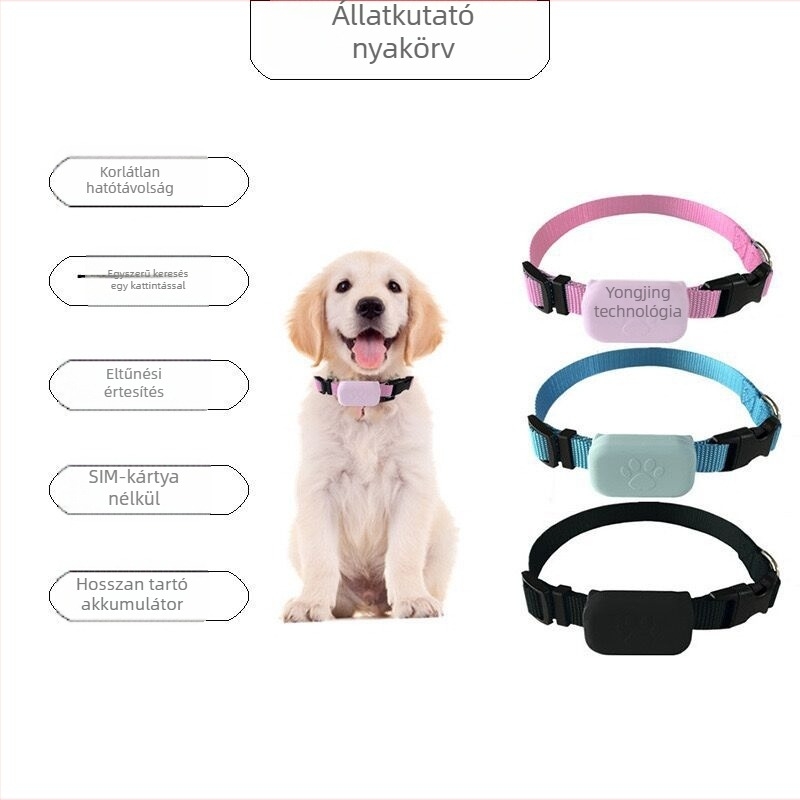 Állatka nyakörvre szánt szilikon tok lokátorhoz – modell ltemX Locator, Bluetooth 5.0, 220mAh, ABS+PC+szilikon, 9,5 g