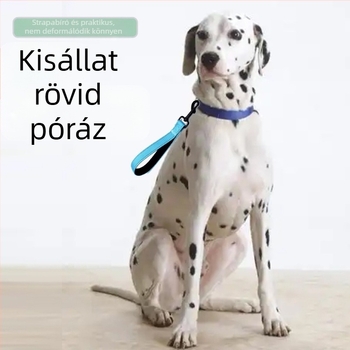 Nylon kutya póráz párnázott fogantyúval, fényvisszaverő, behúzható, utazáshoz