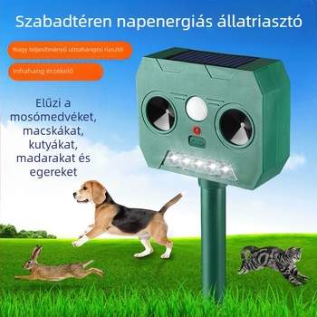 Napelemes ultrahangos rágcsálóriasztó, négyszög alakú kivitel, 5.5, 400-1000, 2