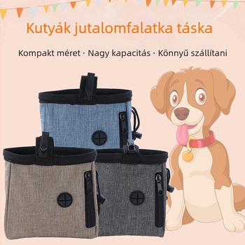 Kutyák kiképzésére szolgáló jutalomfalatás táska, Oxford anyagból, 500 g kapacitás, közepesen puha textúra