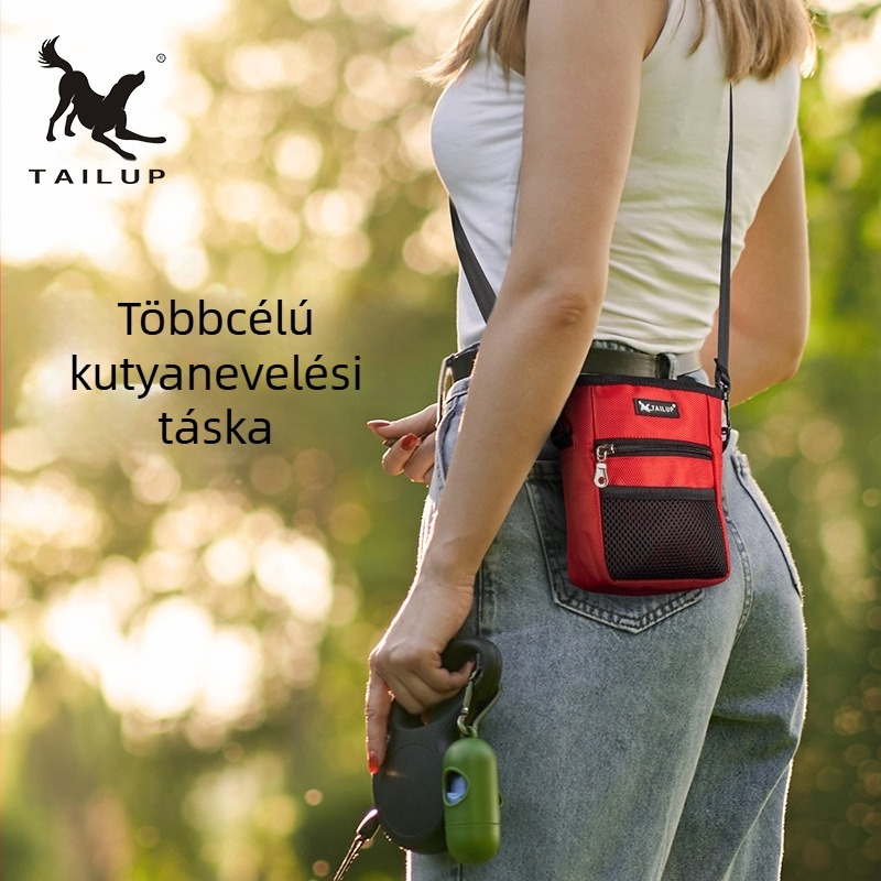 Kutyatáp deréktáska edzéshez, Oxford anyagú, háziállat-táska