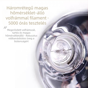 Fürdőszobai fűtőizzó, E27, 275W, 220V, alumínium ötvözet, 5000 óra