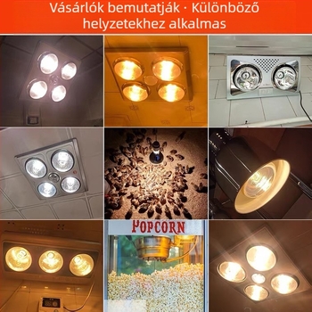 Fürdőszobai fűtőizzó, E27, 275W, 220V, alumínium ötvözet, 5000 óra