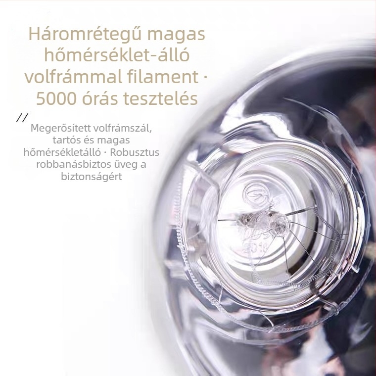 Fürdőszobai fűtőizzó, E27, 275W, 220V, alumínium ötvözet, 5000 óra