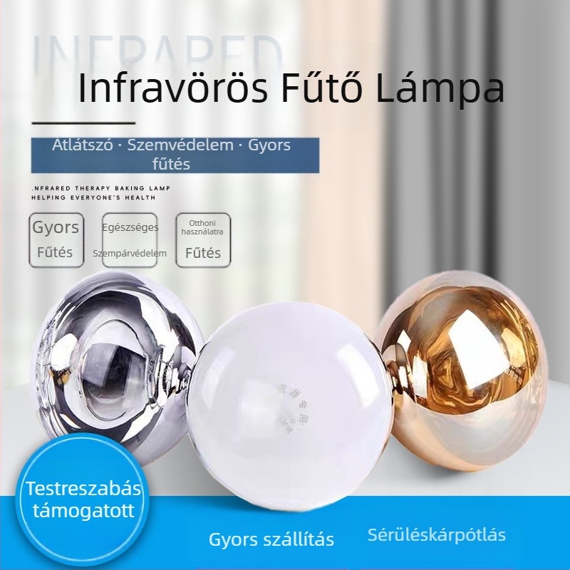 Fürdőszobai fűtőizzó, E27, 275W, 220V, alumínium ötvözet, 5000 óra