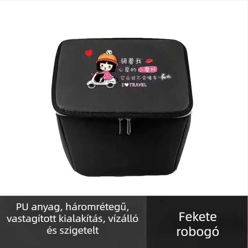 Elülső kosár elektromos kerékpárhoz belső béléssel és fedéllel, vízálló és porvédő