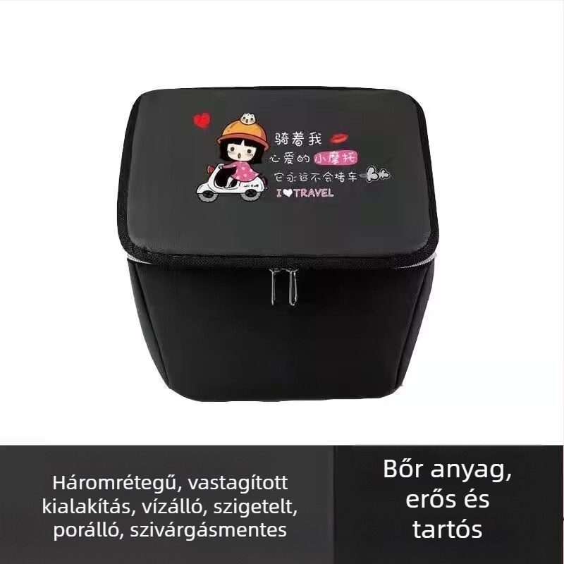 Elülső kosár elektromos kerékpárhoz belső béléssel és fedéllel, vízálló és porvédő