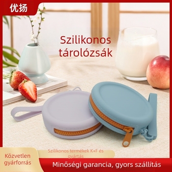 Szilikon utazótároló táska – modell NH984-6, kézitáska alak, anyag: szilikon, kozmetikumok és apró kellékek tárolására