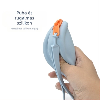 Szilikon utazótároló táska – modell NH984-6, kézitáska alak, anyag: szilikon, kozmetikumok és apró kellékek tárolására