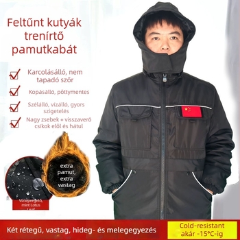 LUYANG Kutyatraining kabát poliészterből, szél- és vízálló, karcolásálló, nagy zsebbel