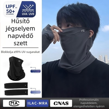 Szilikon arcmaszk készlet napvédelmi célokra, hegymászáshoz és kerékpározáshoz — UV védelem, felnőtteknek