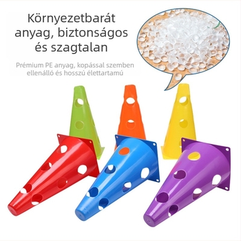 Futball-edzés konusok és akadályok – PE anyag, Yuke márka, edzősegéd