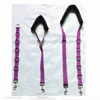 Állítható nylon állatgondozási és fürdető öv, D-gyűrűvel, kutyáknak és macskáknak