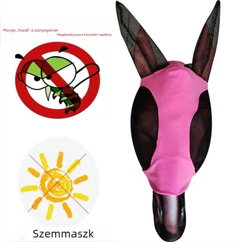 Elasztikus lómaszk poliészterből, anti-mosquito és rovarvédelmi funkcióval | lovasfelszerelés