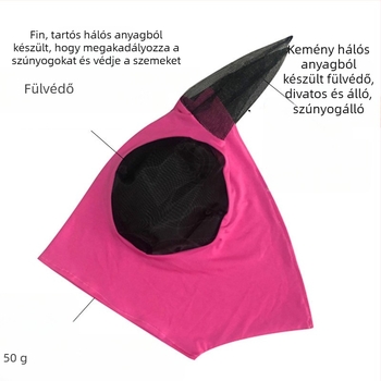Elasztikus lómaszk poliészterből, anti-mosquito és rovarvédelmi funkcióval | lovasfelszerelés