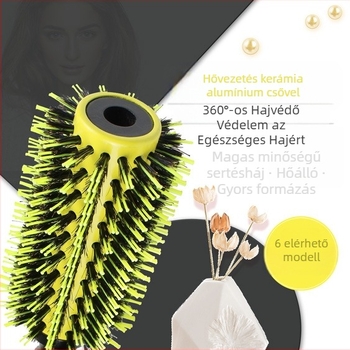 Göndörítő hajfésű, King Carpenter, ABS anyag, sörtékkel és nylon szállal, általános használatra