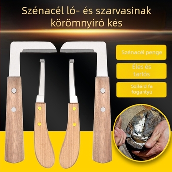 Fairpeg állatorvosi patavágó kés, L-formájú, tehén, ló, juh és szamár számára