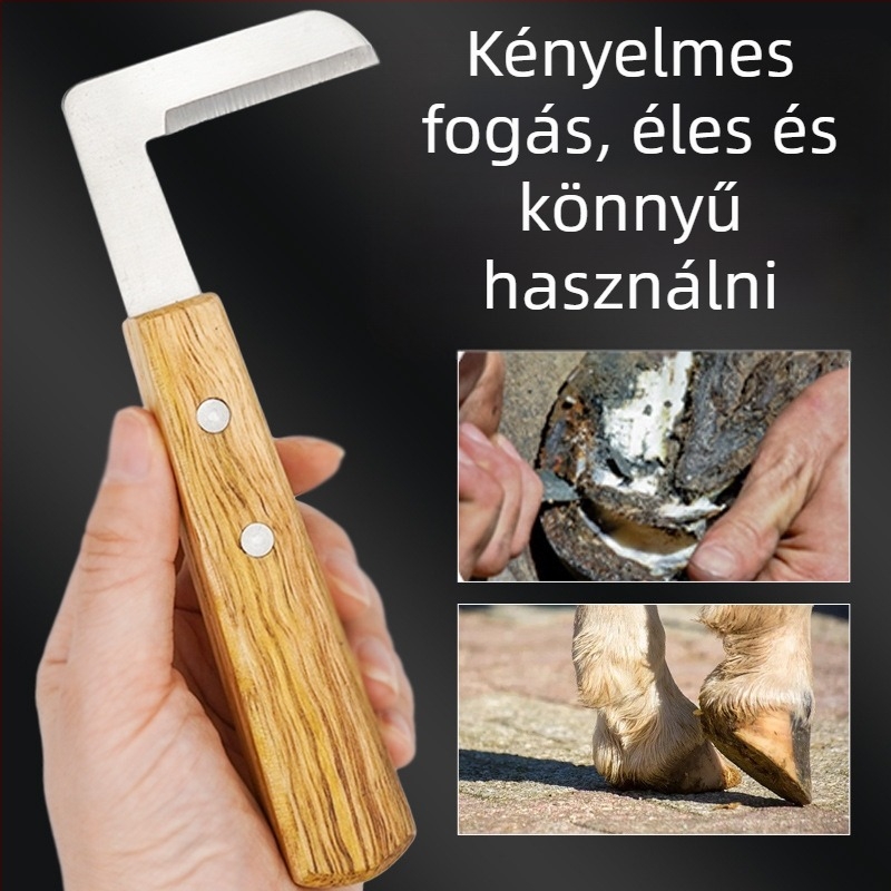 Fairpeg állatorvosi patavágó kés, L-formájú, tehén, ló, juh és szamár számára