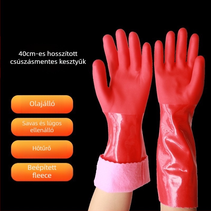 Independence márkájú velúr béléses latex kesztyűk, vastagított kivitel