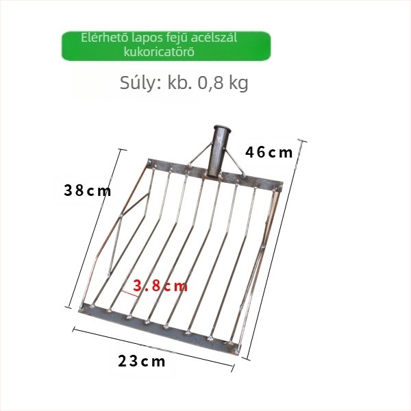 Kukoricás lapát és villa készlet — magas széntartalmú acél fej, fa nyél, BD-YM002 modell, GRANPA