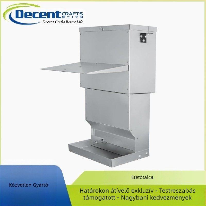 Falihoz szerelt, kültéri fém szarvasetető automata adagolóval és vízálló kivitel